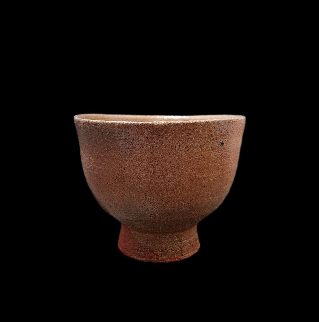 唐津焼 川上清美 唐津馬上盃ぐい呑 共箱、共布、栞全揃い 本物保証 #ぐい呑み