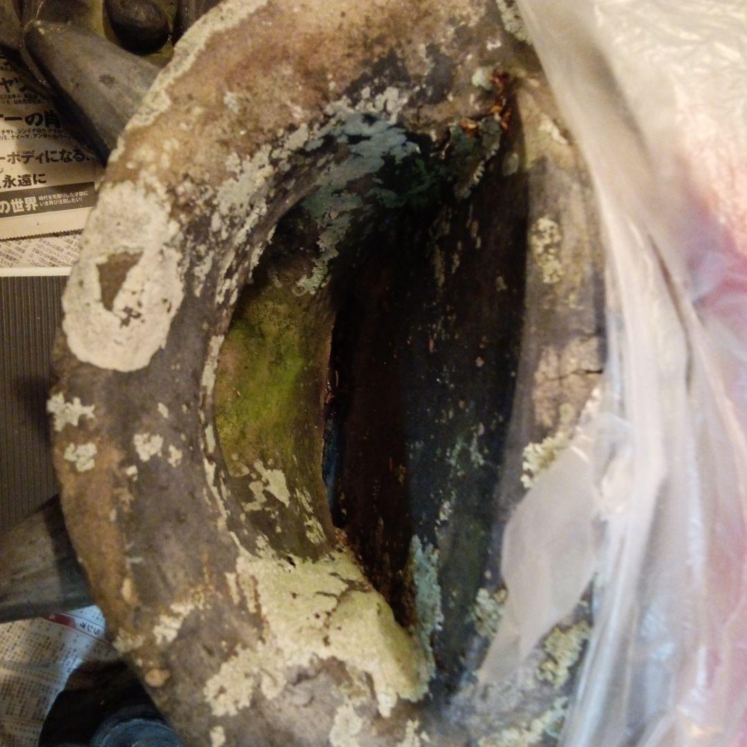 江戸時代中期頃超特大サイズ極稀少レア鬼師超絶技巧造寺社屋根大棟魔除け鬼瓦当時物