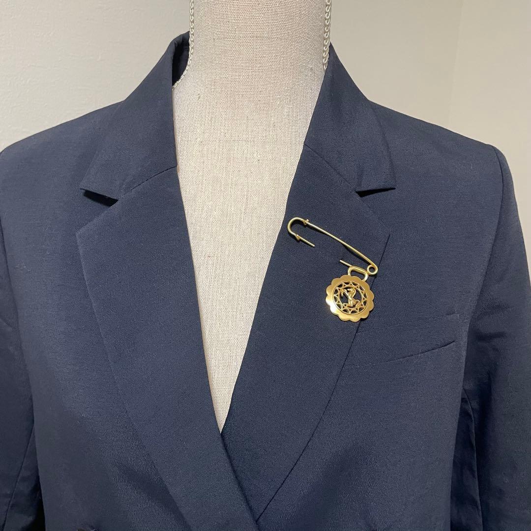 美品　エルメス　ホース　シュバル　ピンブローチ　ネックレストップ