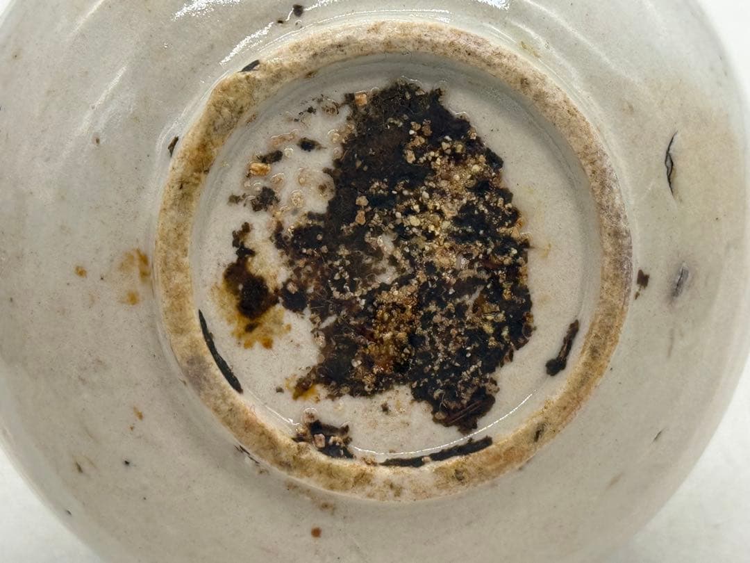 李朝　白磁に呉須紋　徳利形瓶① 高さ約11.8cm アンティーク送料込み0107