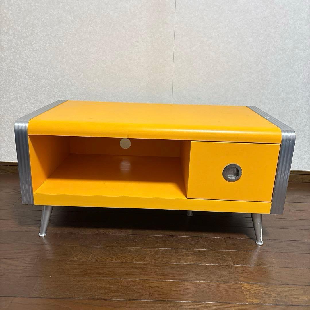 【良品】スペースエイジ テレビボード レトロポップ ヴィンテージ イエロー