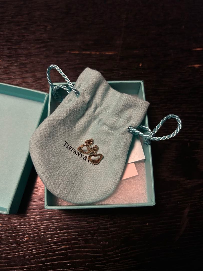 Tiffany & Co. オープン ハート スタッド ピアス シルバー11mm