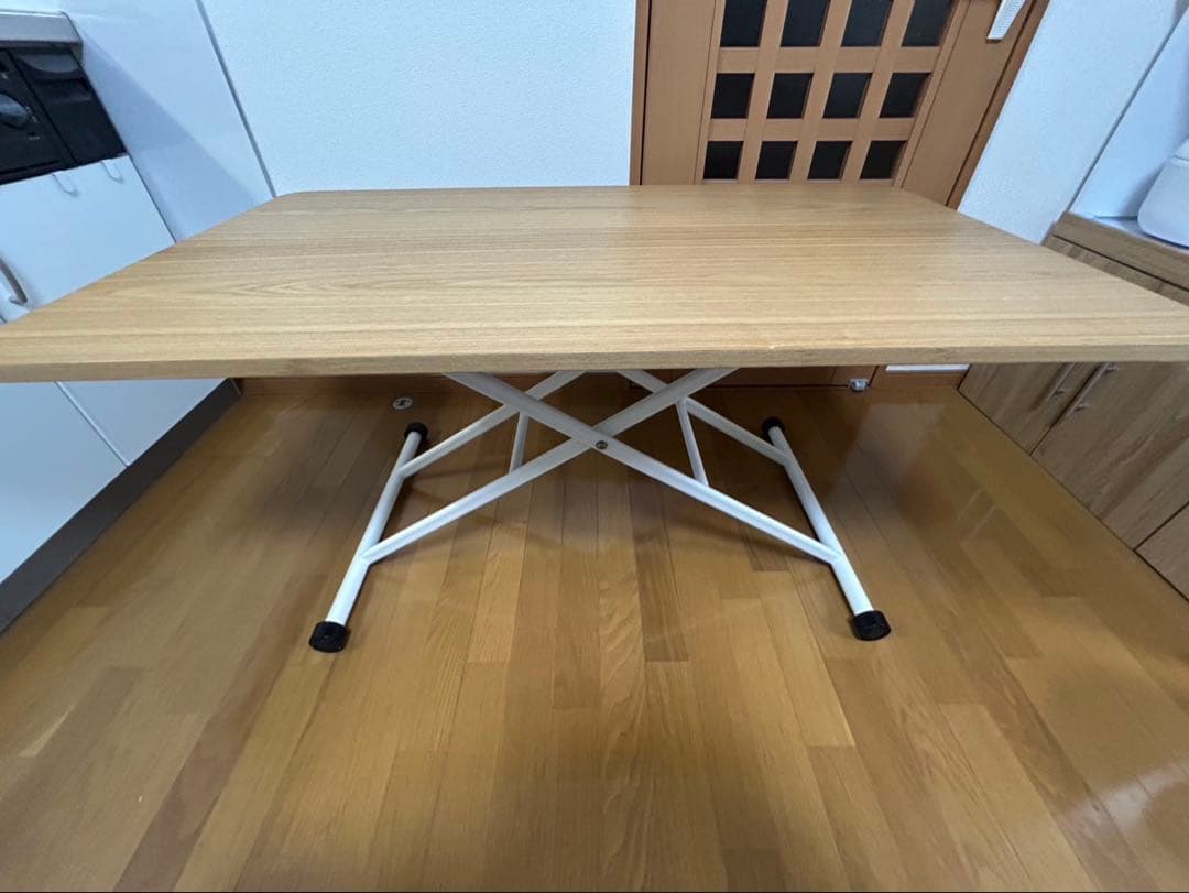 【minmi】昇降式テーブル 完成品 ローテーブル キャスター付き