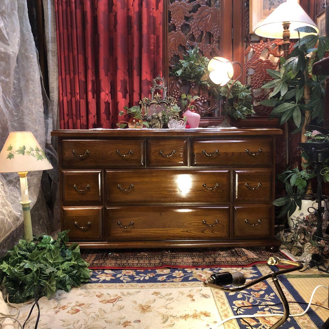 Sale ヴィンテージ エルム　エレガンス　アクセント　チェストキャビネット