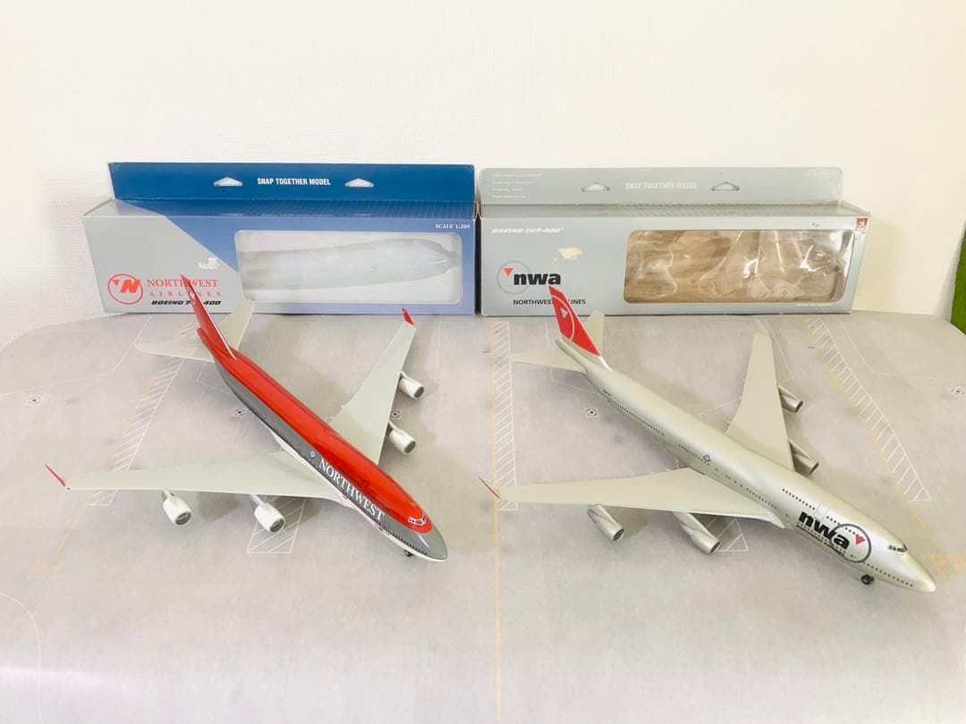 ホーガン製１／２００ＮＷＡ／Ｂ７４７－４００新旧塗装２機セットプラ樹脂製完成品