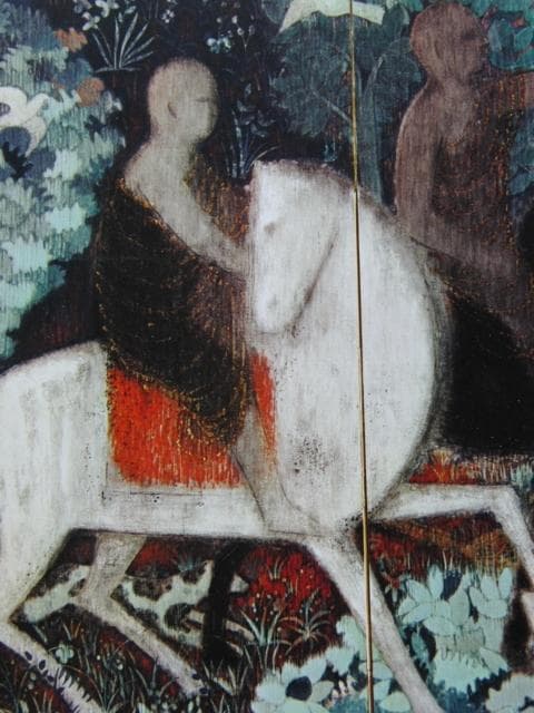 平山郁夫、【仏教伝来】、希少画集画より、状態良好、新品高級額装付