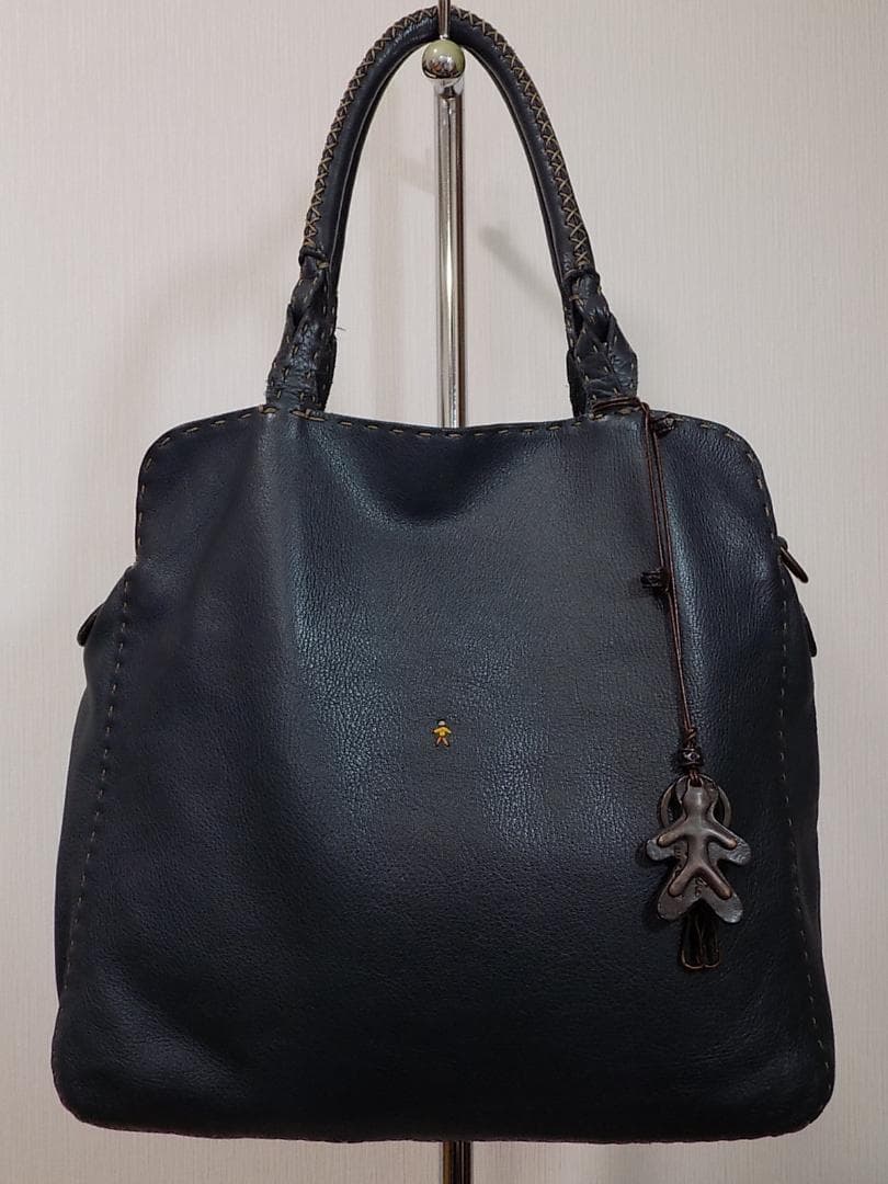 HENRY BEGUELIN ショルダートートブルーグリーン　イタリア製