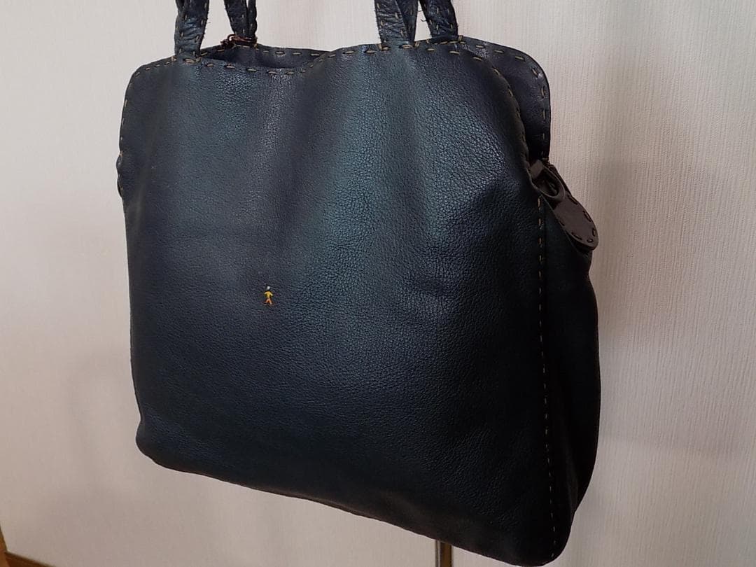 HENRY BEGUELIN ショルダートートブルーグリーン　イタリア製