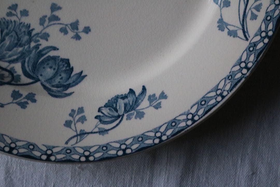 フランス　アンティーク　プレート　　sarreguemines royat