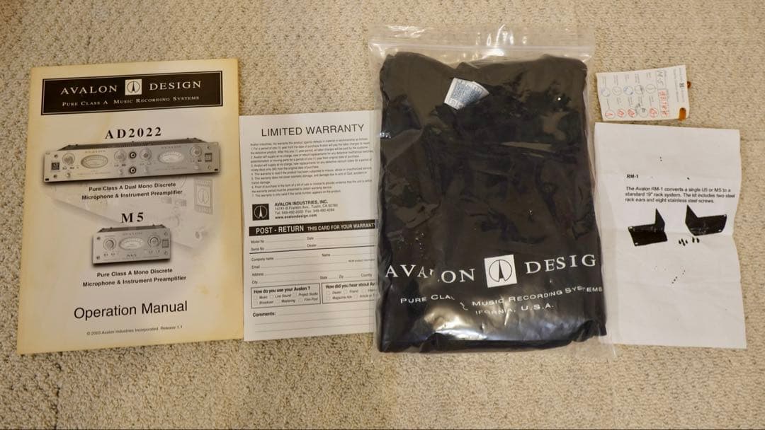 [値下)AVALON DESIGN M5 マイクプリアンプ　ラックマウントRM1