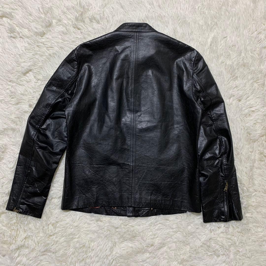 【最高級ライン】ポールスミスコレクション　シングルライダース　裏地総柄　XXL