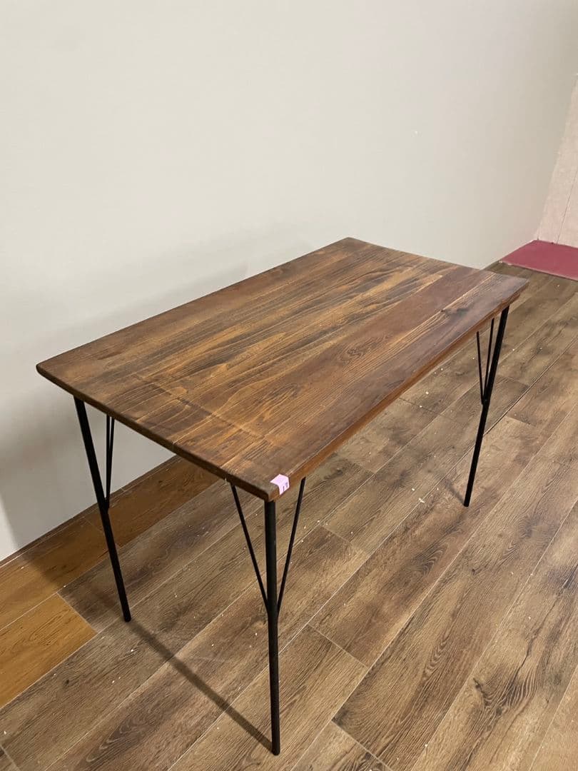 あ　ウォールナット色　カウンターテーブル　デスク　　幅 100cm