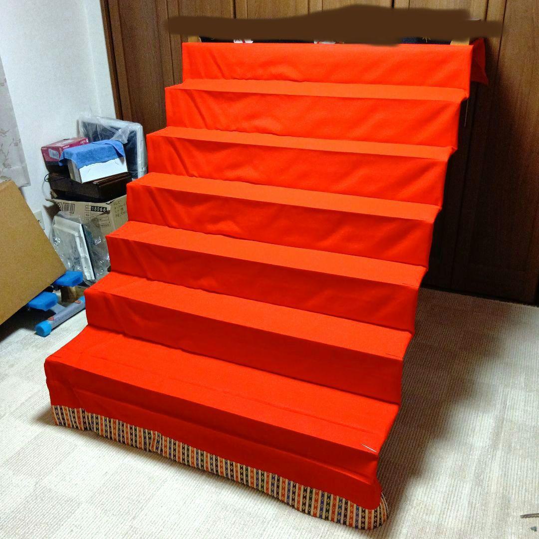 ひな壇 7段飾り 40号 スチール 毛氈付き ディスプレイ用