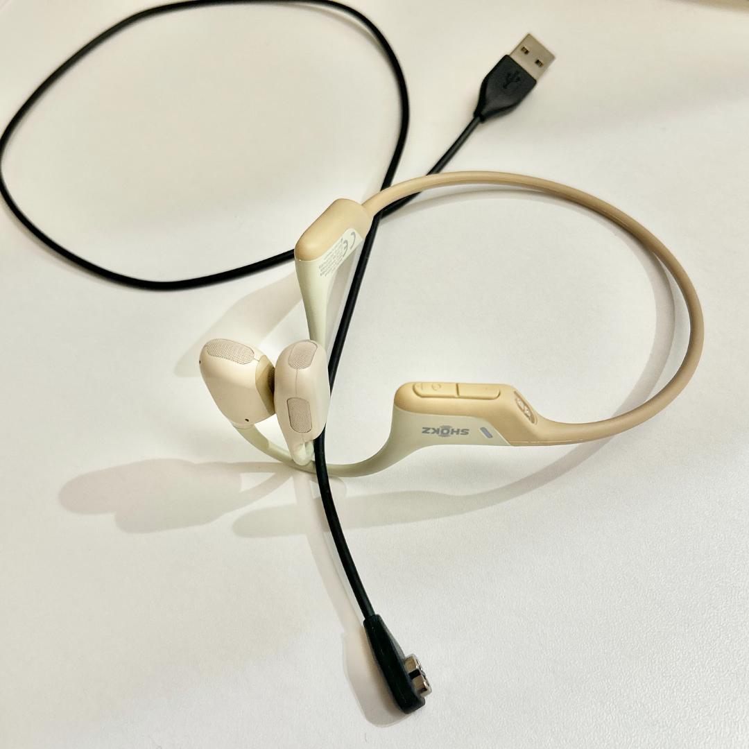 使用頻度少★ Shokz OpenRun Pro 骨伝導イヤホン ベージュ