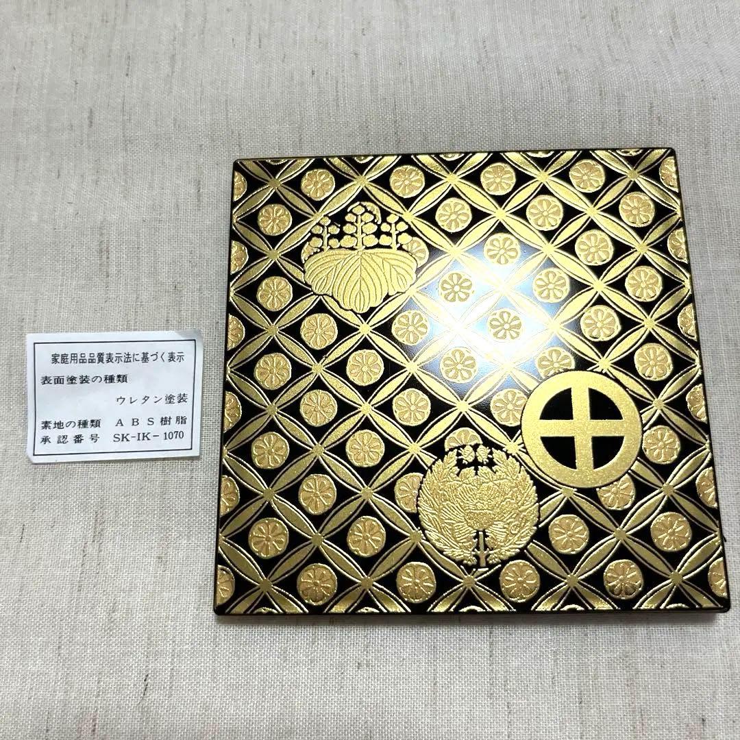 値下げしました！限定工芸品　丸十桐牡丹紋七宝繋蒔絵柄三段重