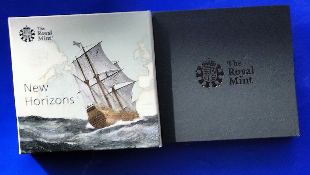 イギリス　2ポンド銀貨（ピエフォー）メイフラワー号出航400周年記念　2020年