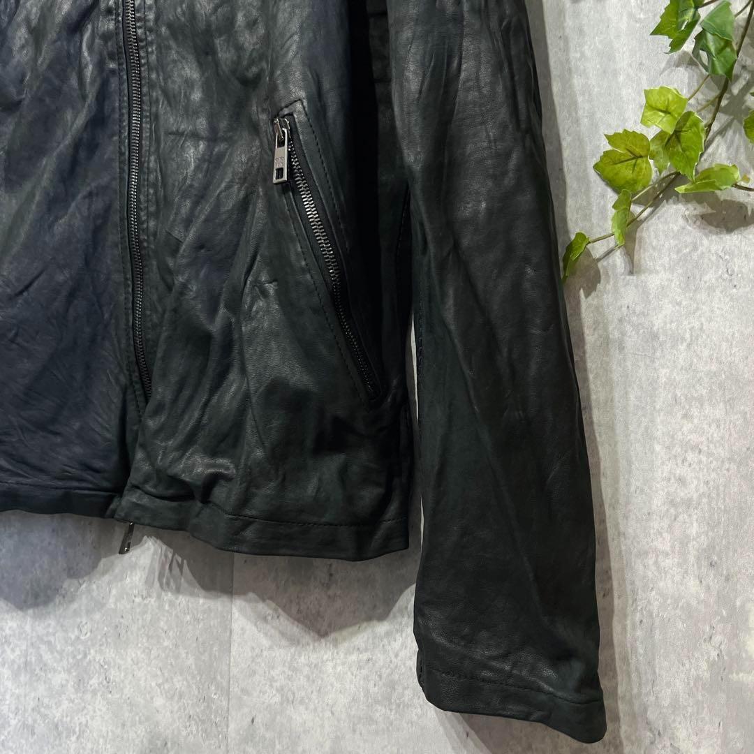 【新品定価22万】GIORGIO BRATO ラムレザージャケット ブラック46