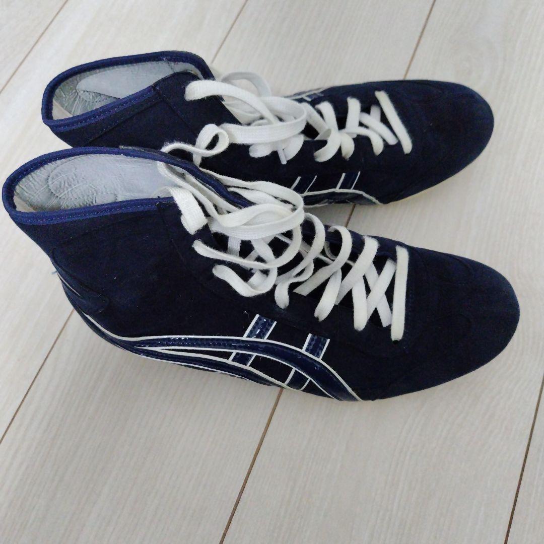 レスリングシューズ ネイビー ハイカット