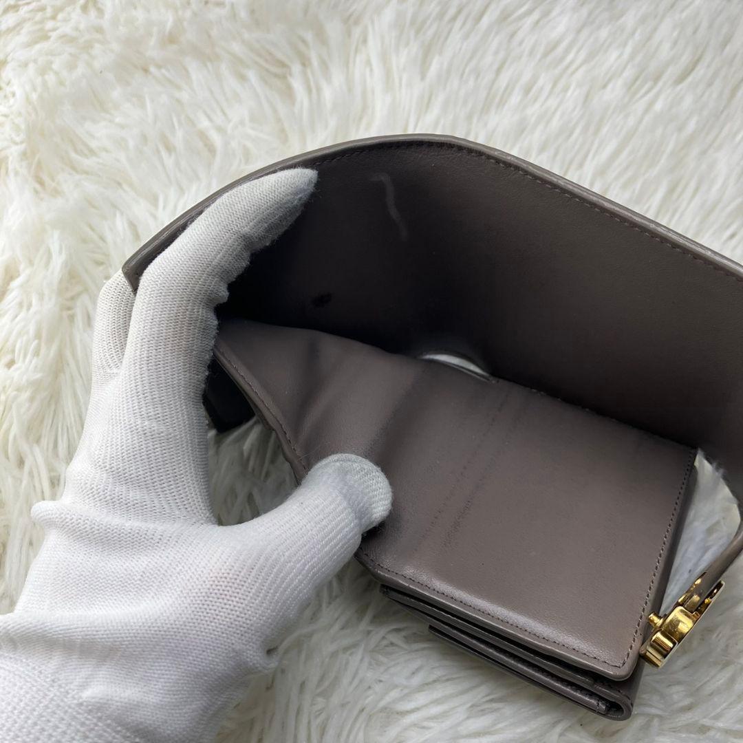 極美品✨セリーヌ　三つ折り　トリオンフ　スモールウォレット　レザー