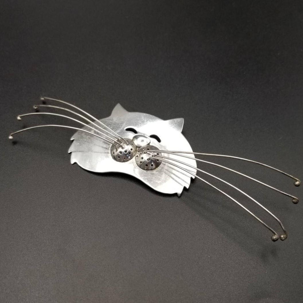 da Studio 髭の長い猫 キャットフェイス 925 シルバー ヴィンテージ