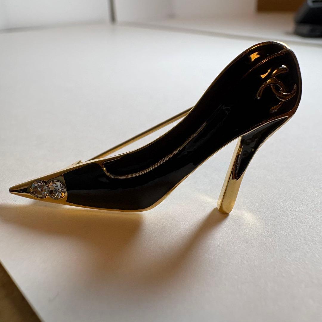 【美品】　CHANEL シャネル　ピンバッジ　靴　ブローチ　ヴィンテージ