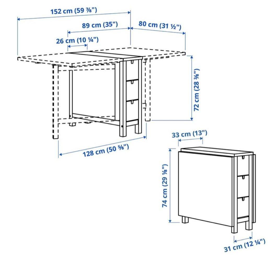 【美品】【廃盤品】【早い者勝ちです。】IKEA NORDEN折りたたみテーブル