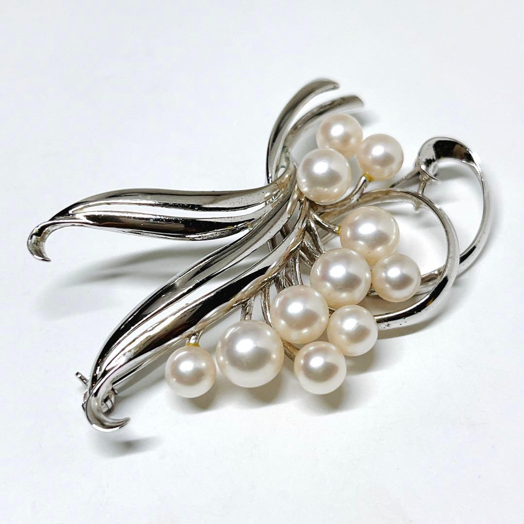 MIKIMOT ミキモト アコヤパール　ブローチ　フラワ　ブーケ　花　11球