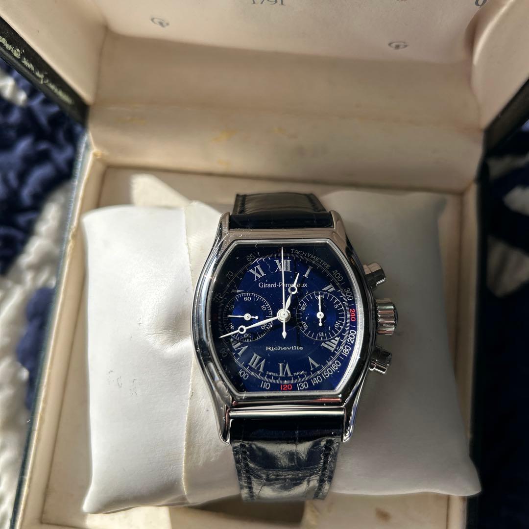 リシュビル　クロノグラフ 手巻き時計　2年保証有り