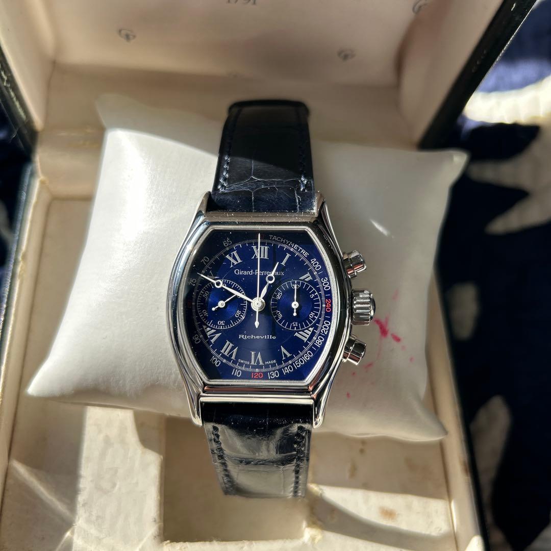 リシュビル　クロノグラフ 手巻き時計　2年保証有り