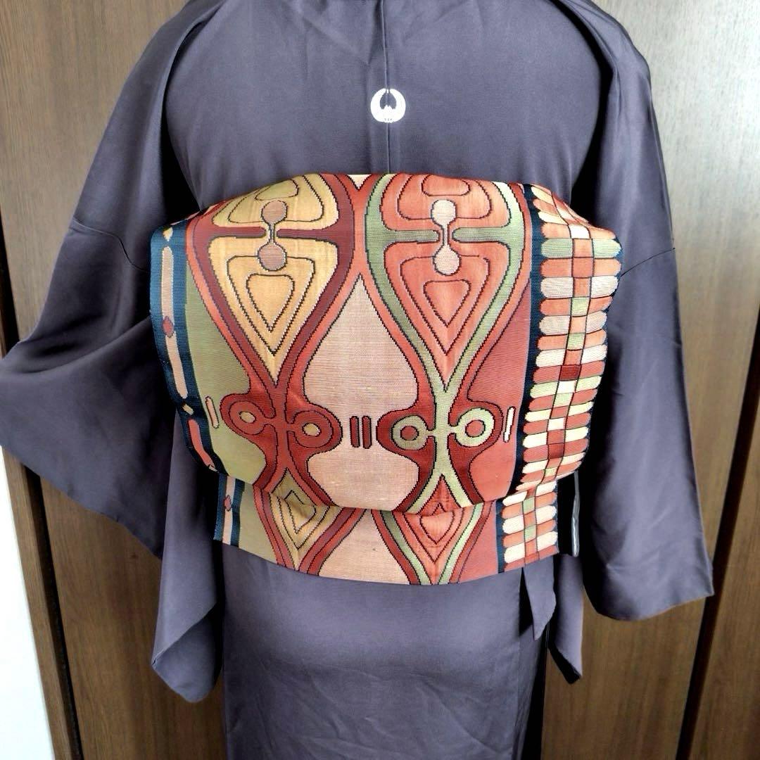 ま*り様 未使用近い　美品　袷　正絹　紋付き　色無地　フルセット　超ゆったり　裄