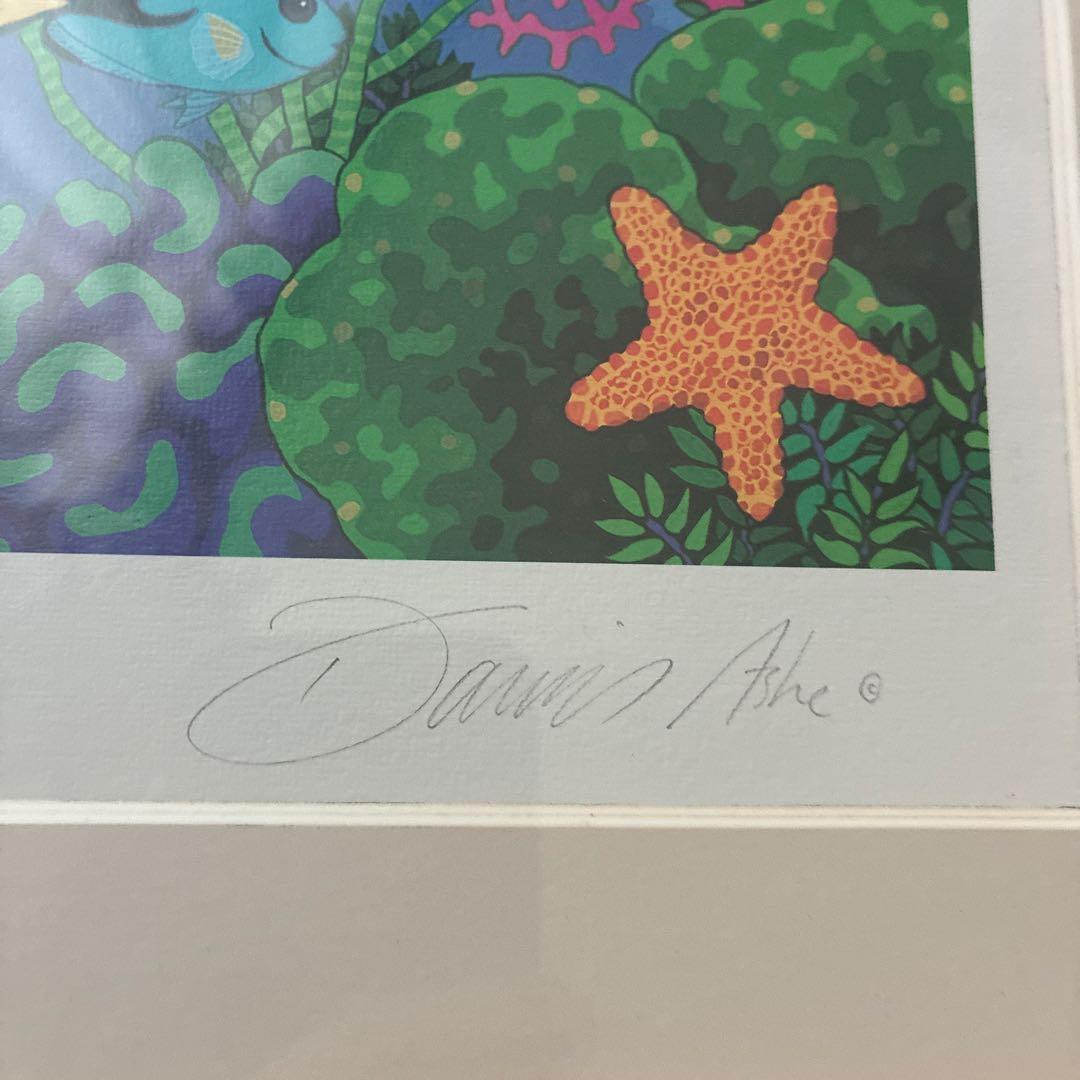 貴重　本人サイン David Ashe シルクスクリーン