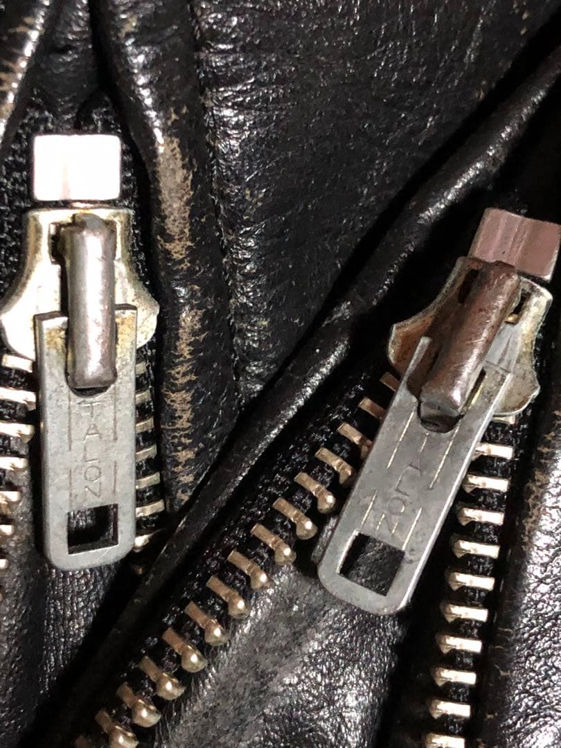 ヴィンテージ レザー シングル ライダース ジャケット 黒 ブラック TALON