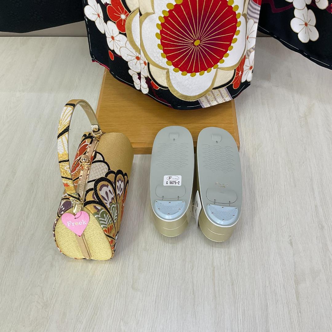 りんご　お振袖フルセット　新品オーダーメイド　ショール　ゾーリバッグ