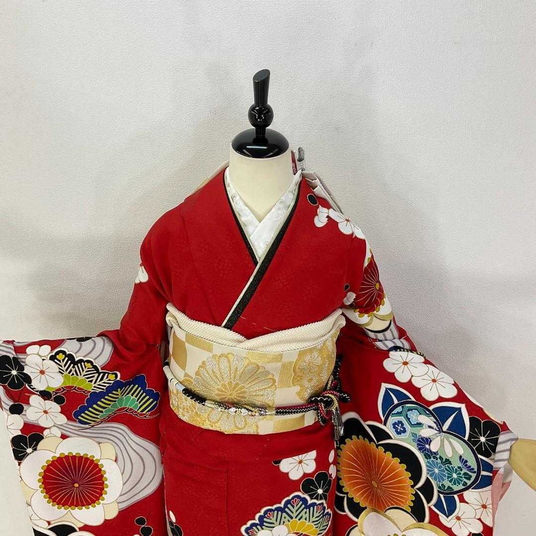 りんご　お振袖フルセット　新品オーダーメイド　ショール　ゾーリバッグ