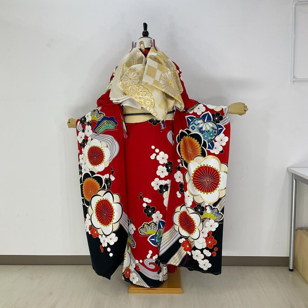 りんご　お振袖フルセット　新品オーダーメイド　ショール　ゾーリバッグ