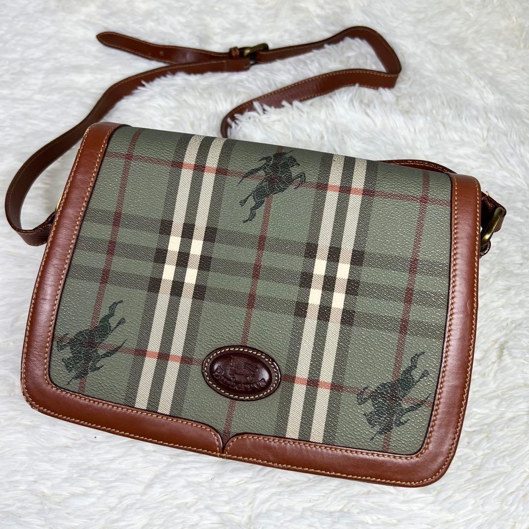 バーバリー ショルダーバッグ ノバチェック シャドーホース ヴィンテージ