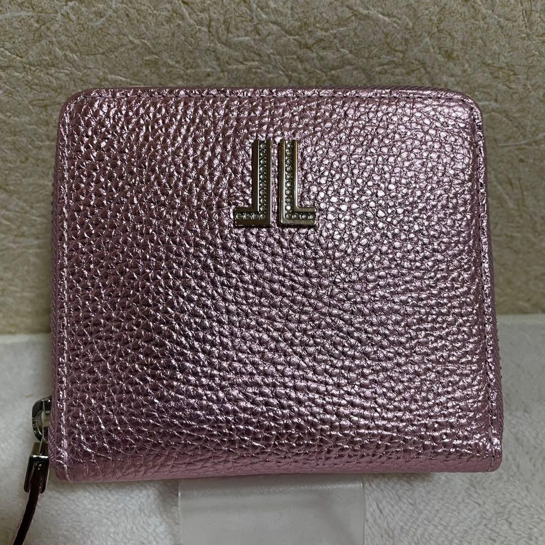 新品未使用　LANVIN 財布　ラウンドファスナー　レザー　ピンク