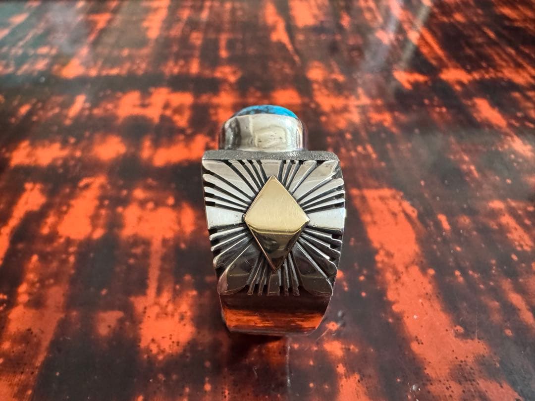 最終 パットベドニー リング 19号 スモーキービズビー 14K オーダー品