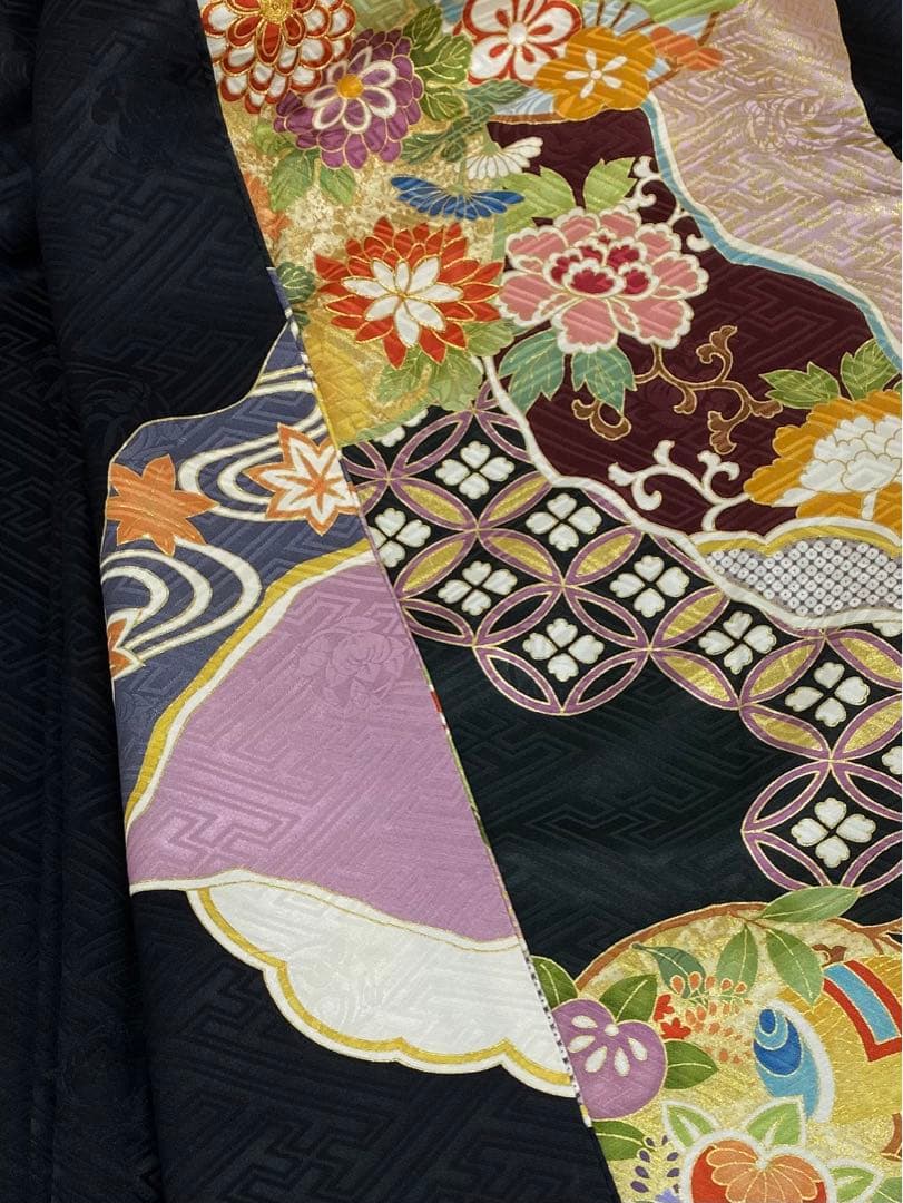 振袖 豪華 金駒 金彩 紋意匠 身丈177cm 撥水加工済 トールサイズ