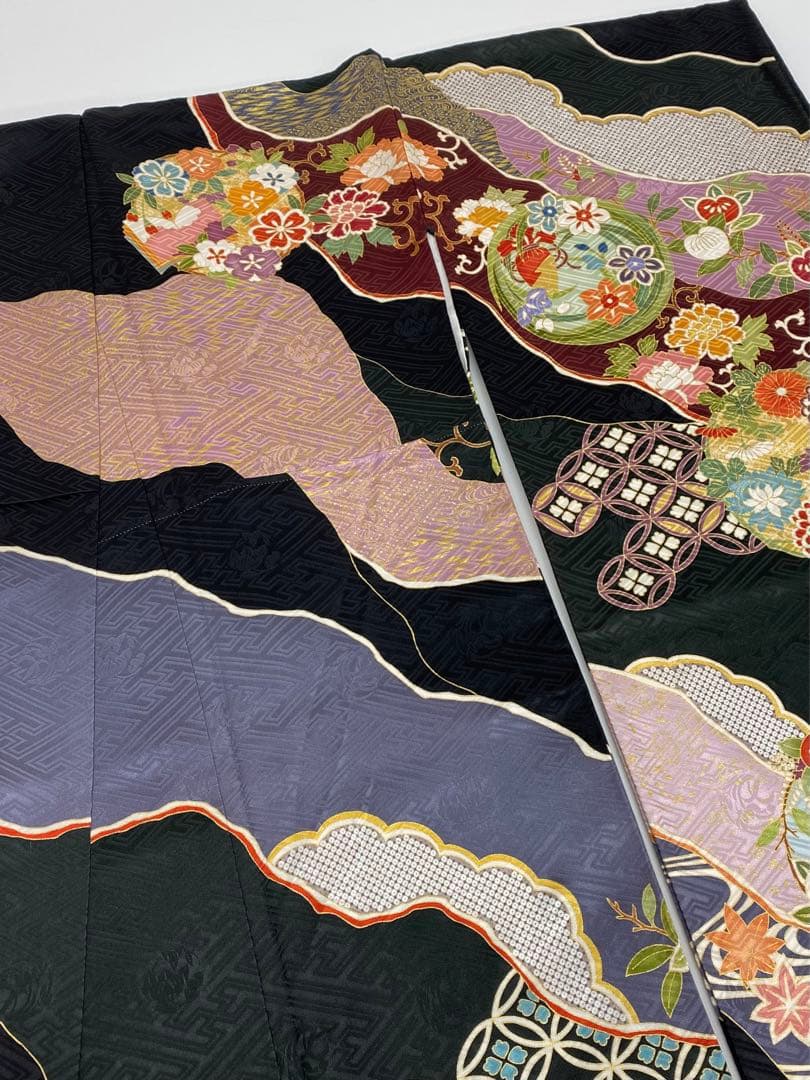 振袖 豪華 金駒 金彩 紋意匠 身丈177cm 撥水加工済 トールサイズ