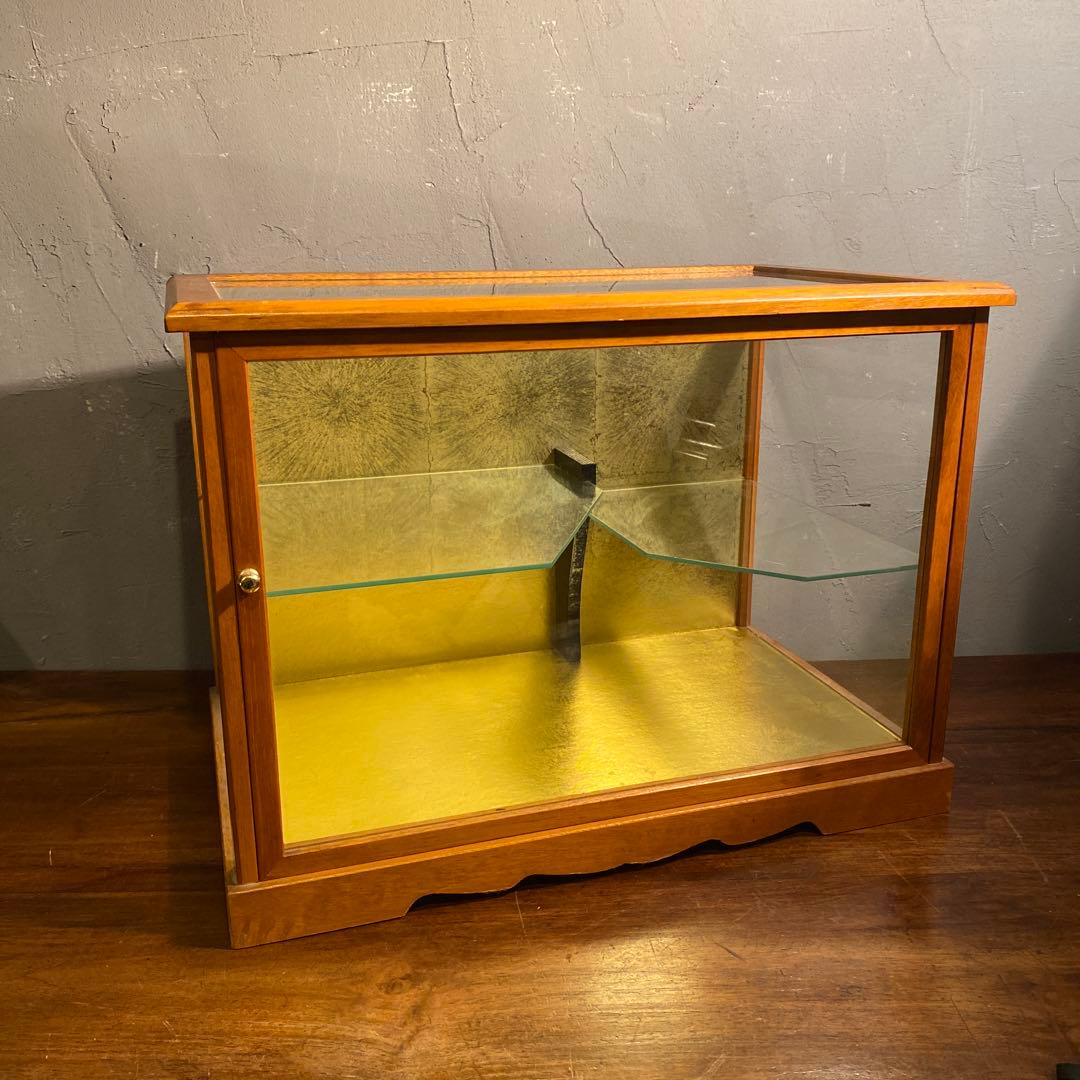 昭和レトロ 二段ショーケース 飾り棚 和家具 インテリア 什器 コレクション用