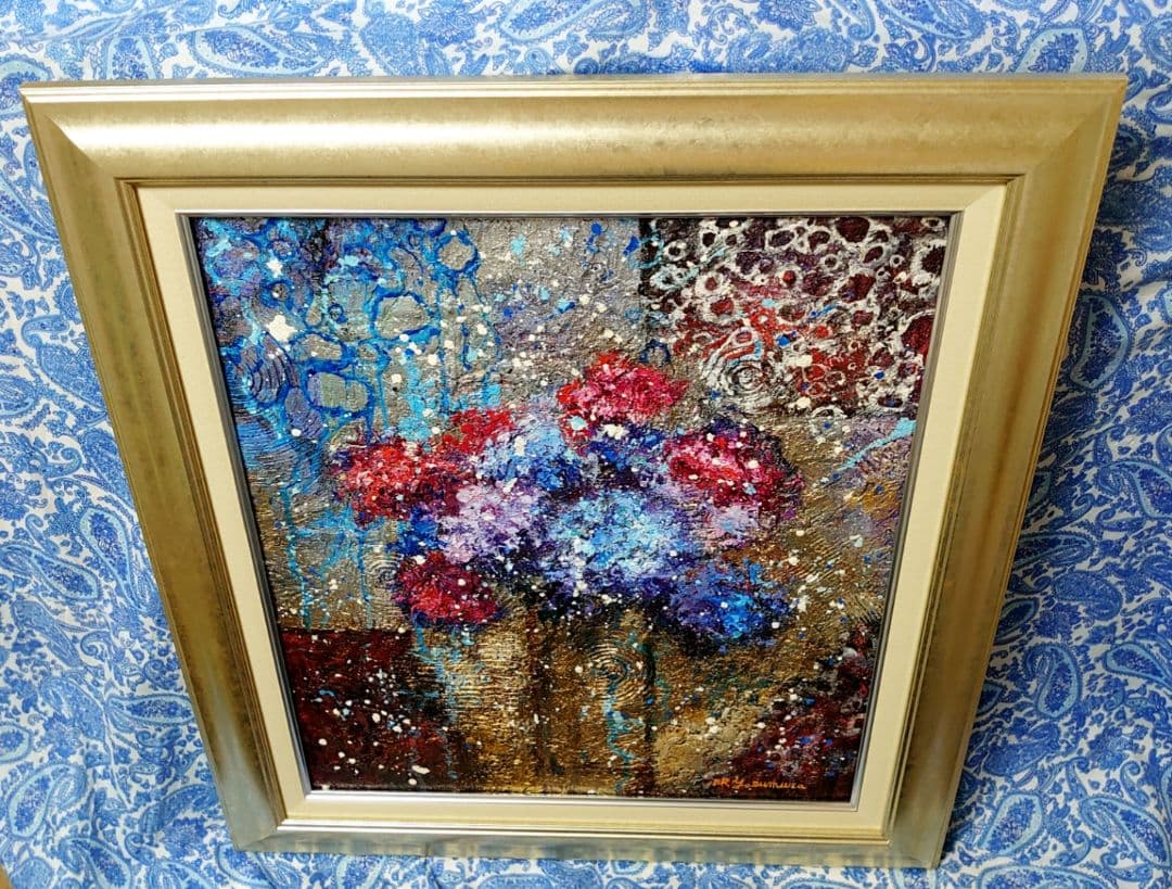 油絵 絵画【紫陽花】