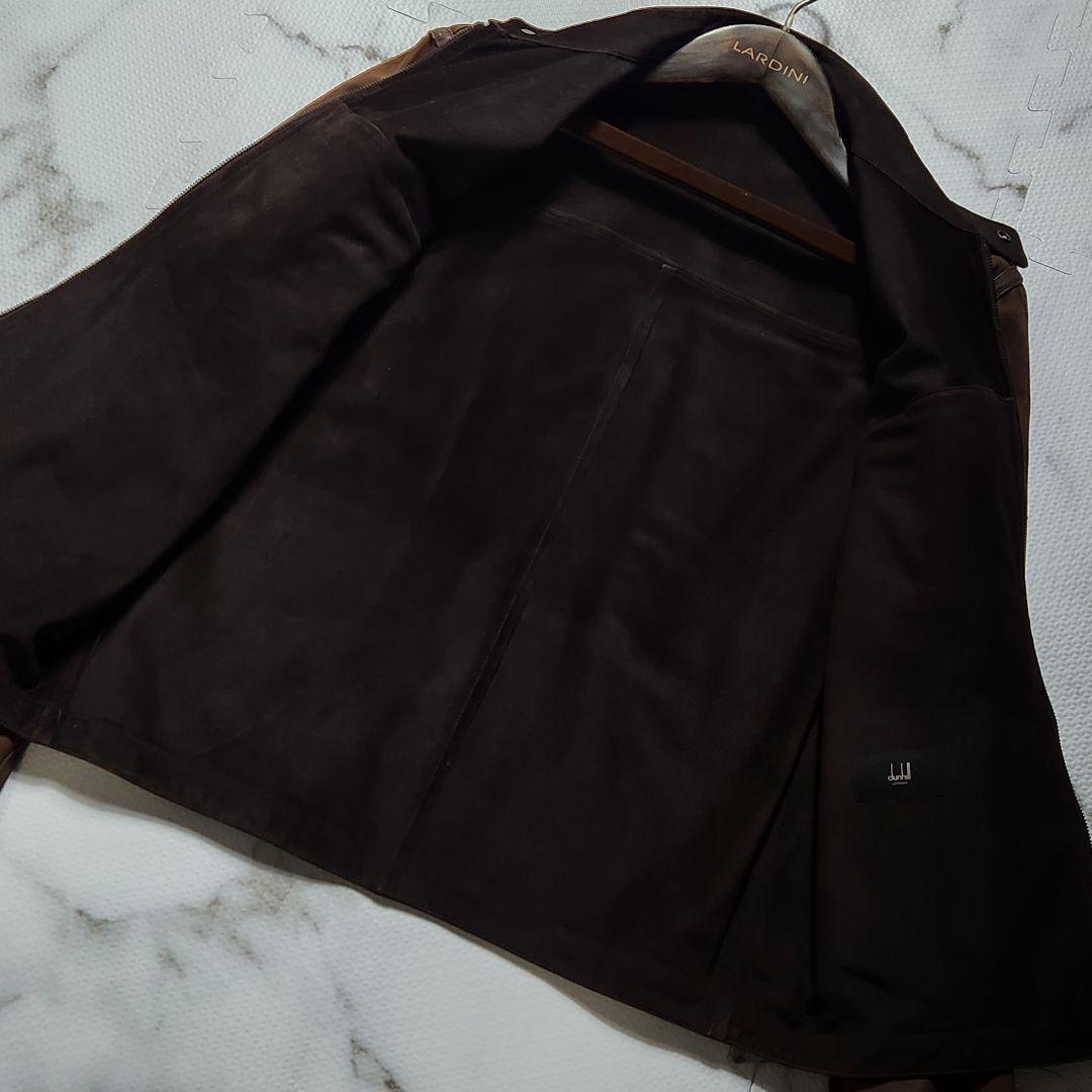 最高級イタリア製✨dunhill ライダースジャケット ラムレザー 羊革