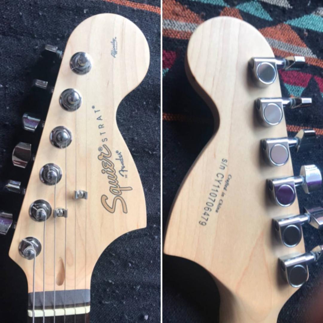 【完売しました】彫刻入りギター　fender squire Affinity