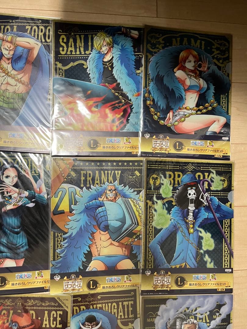 ワンピースone piece 一番くじ　20th クリアファイル　コンプリート