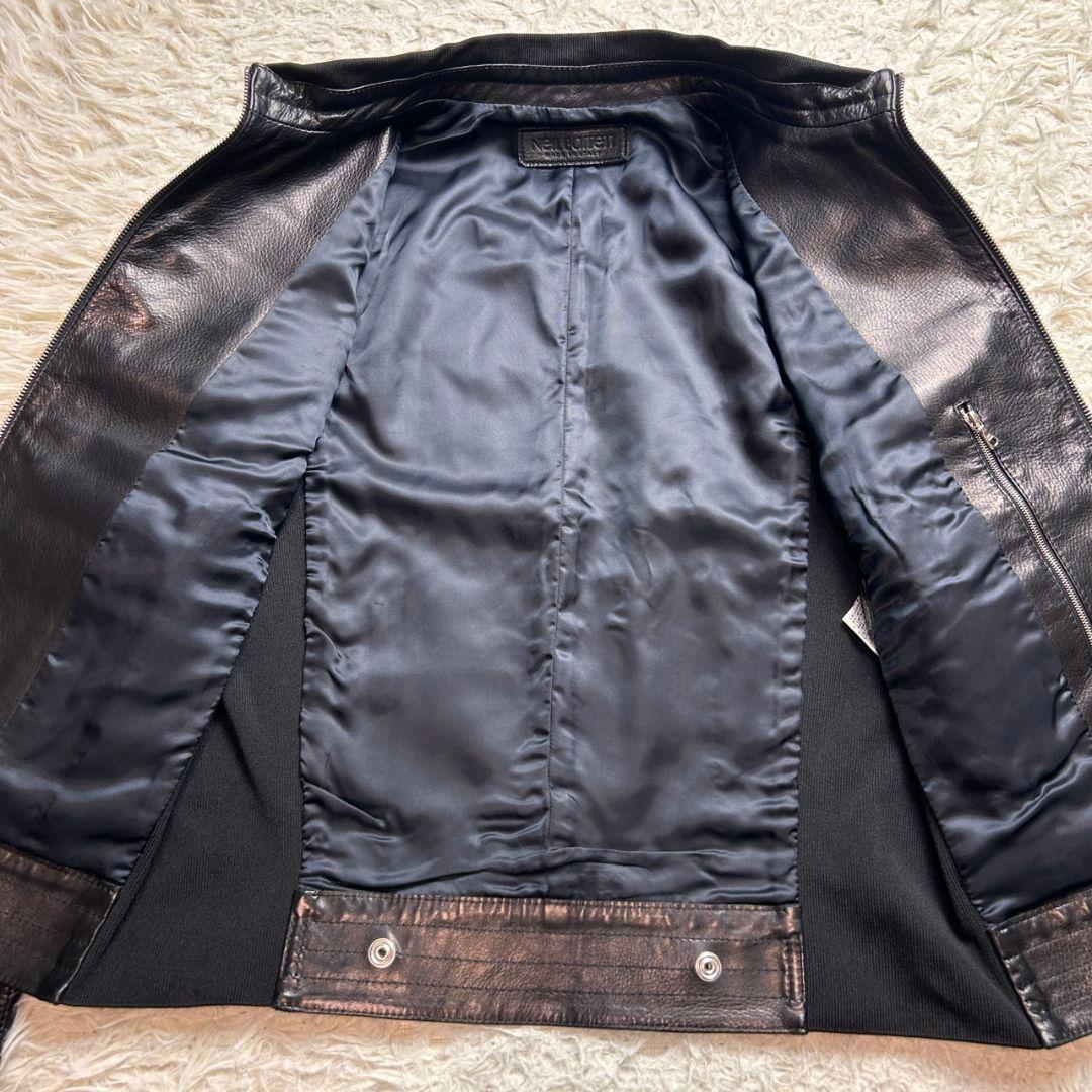 【未使用級】ニールバレット 馬革 レザー ジャケット ブラック キルティング