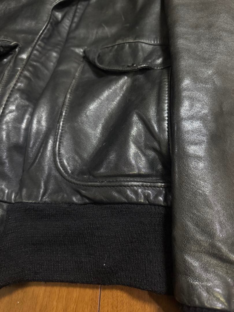 Schott 米国製 ライナー付 184SM ボア レザージャケット ブラック