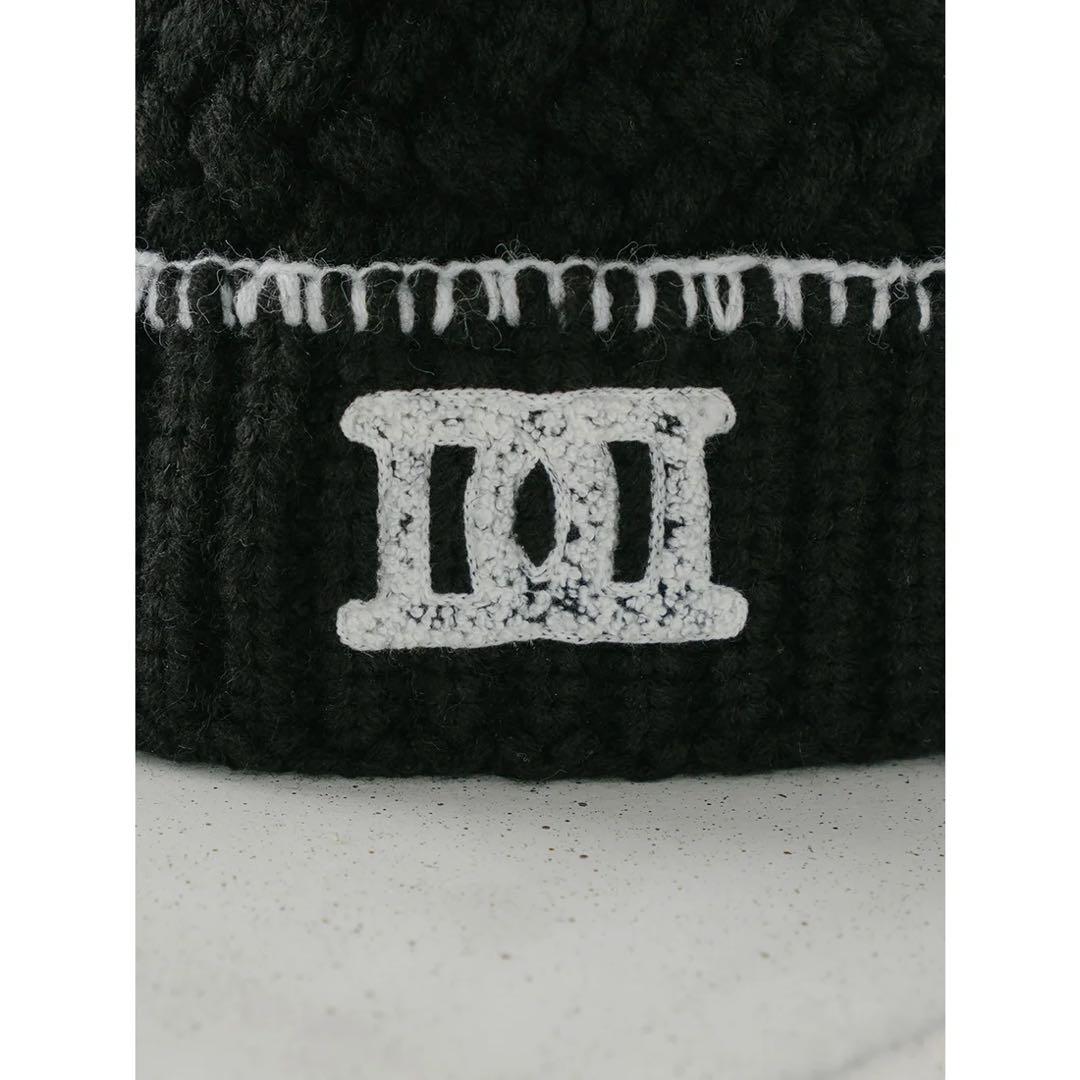 新品未開封タグ付き ダーリッチ DDロゴバスケットニットビーニー 黒 ブラック