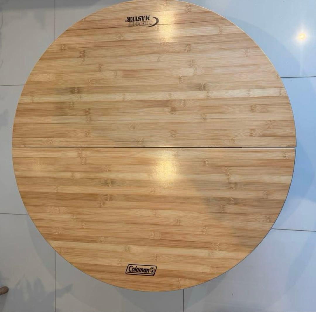 【使用少・廃盤】コールマン　コンフォートマスター　バンブーオーバルテーブル85