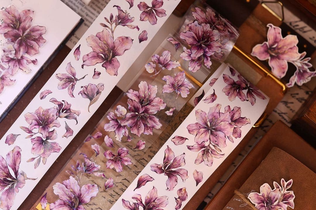 ⭐️SALE⭐️小白家文創《紫荆花》海外マスキングテープ　マステ 【2511】